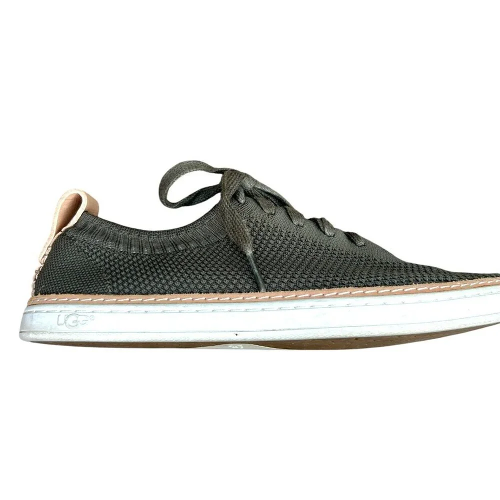 Ugg Sidney Olive Green Sneakers Mesh Lace Up Low top Trainers Size 9